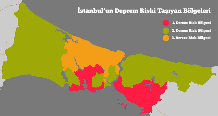 Muhtemel İstanbul Depreminde Riskli İlçeler 