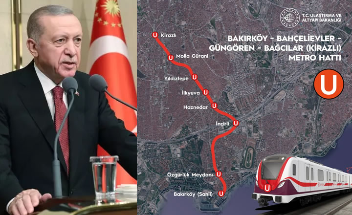 Bağcılar - Bakırköy Metro Hattı Yarın Açılıyor