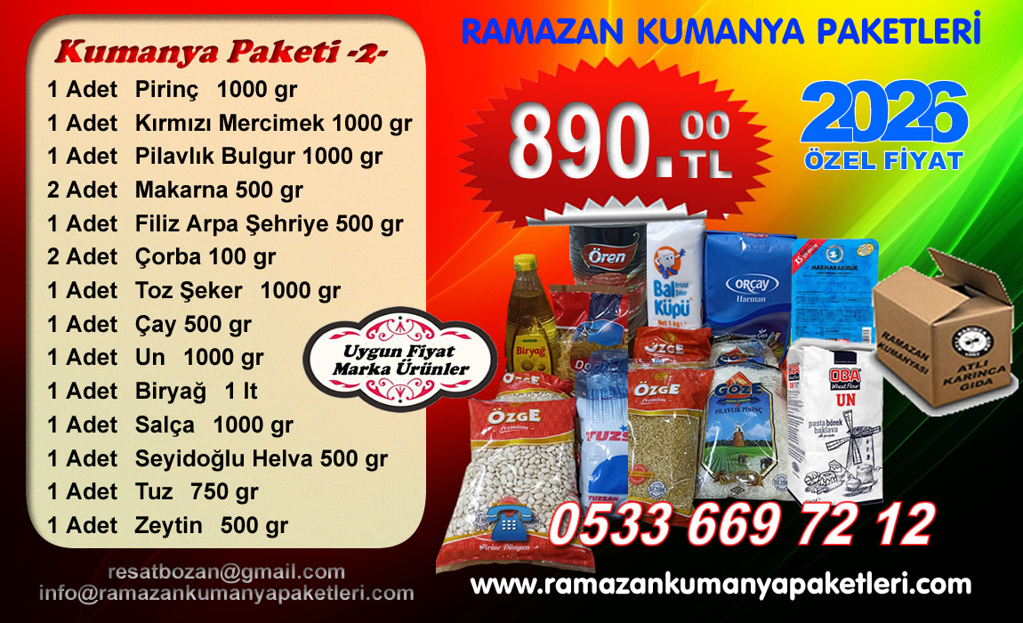 Kumanya Paketleri Fiyatları Güncellendi